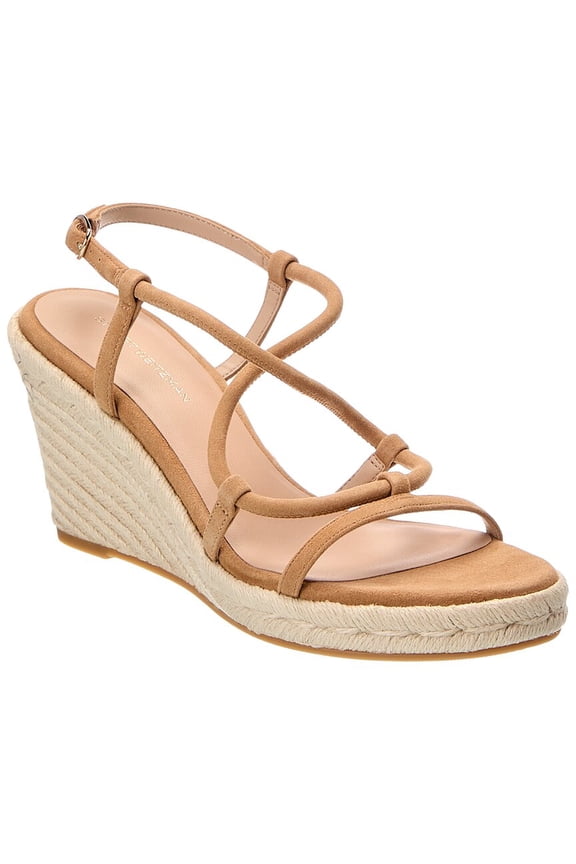 Nilla Espadrille Suede Wedge Sandal, 6 B, Tan
