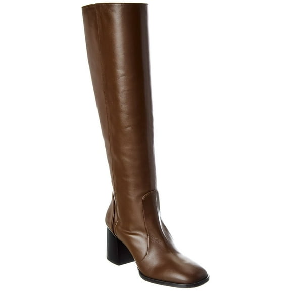 Stuart Weitzman Nola Leather Knee-High Boot, 6, Brown