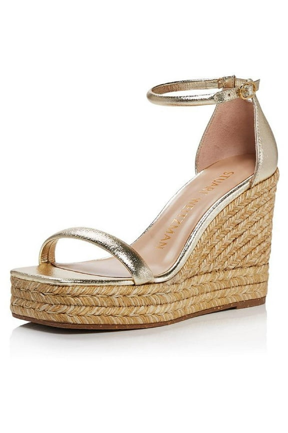 Nudist Espadrille Wedge Platino 7.5 C - Wide