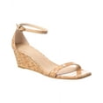 thumbnail image 1 of Stuart Weitzman Nudistcurve 50 Cork Wedge Sandal, 9, Brown, 1 of 5