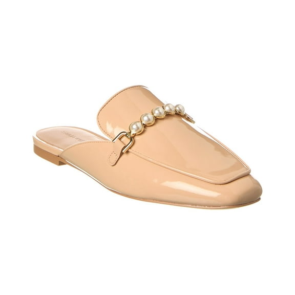Stuart Weitzman Perla Patent Mule, 8.5, Beige