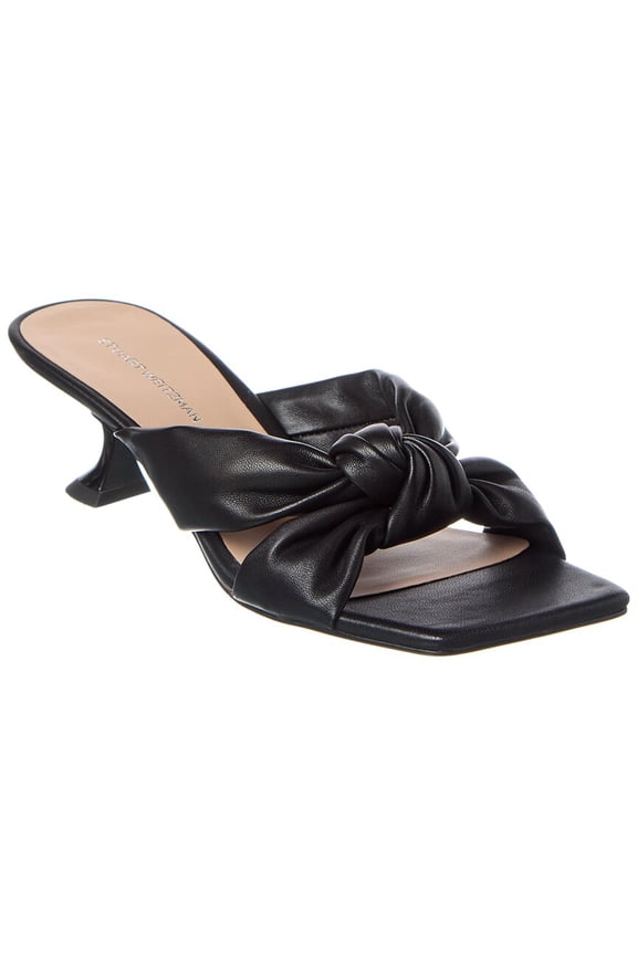 Playa Knot Leather Sandal, 6, Black