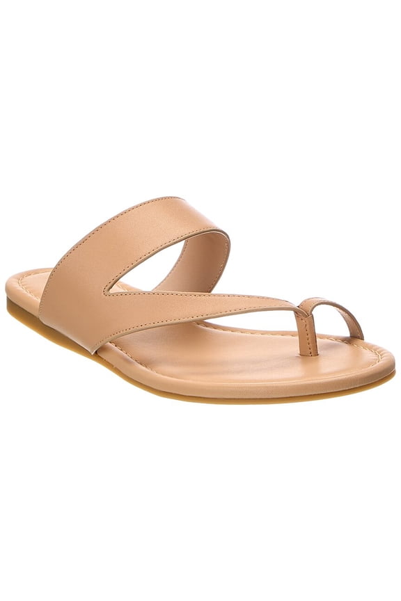 Remy Leather Slide, 11 B, Beige
