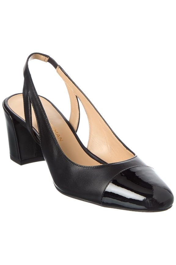Sleek 50 Leather Slingback Pump, 6, Black