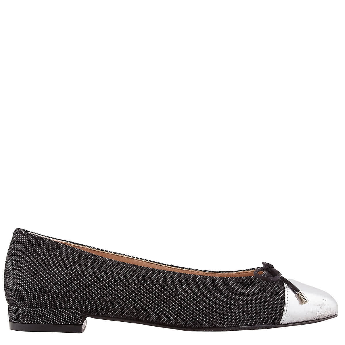 Stuart Weitzman Women's Sleek Bow Flat - Ballet Flats In Calf Leather, TPU Lining