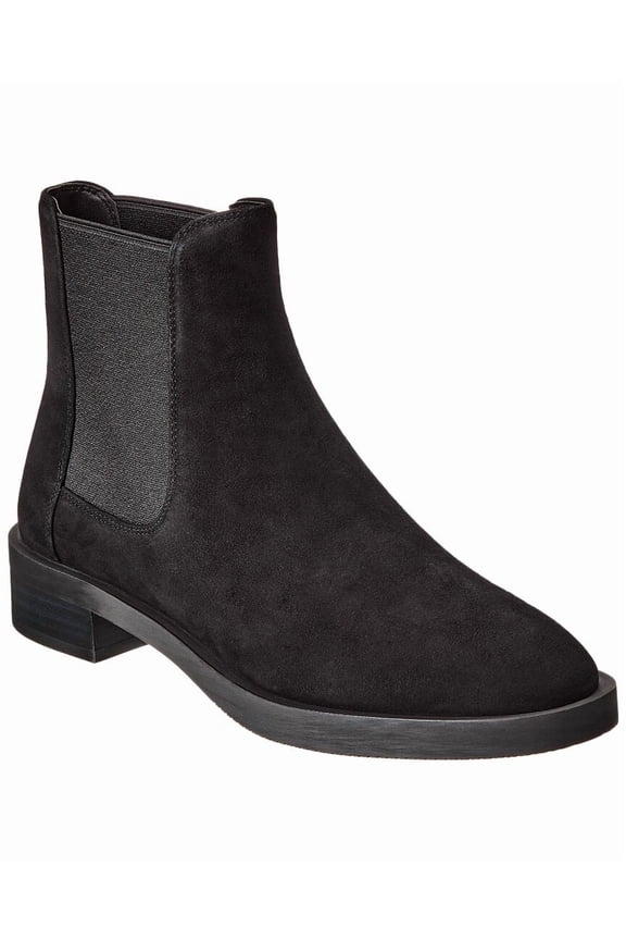 Sondra Sleek Suede Bootie, 6, Black