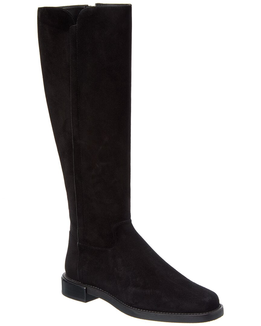 Stuart Weitzman Suede Knee-High Riding Boot, 7, Black - Walmart.com