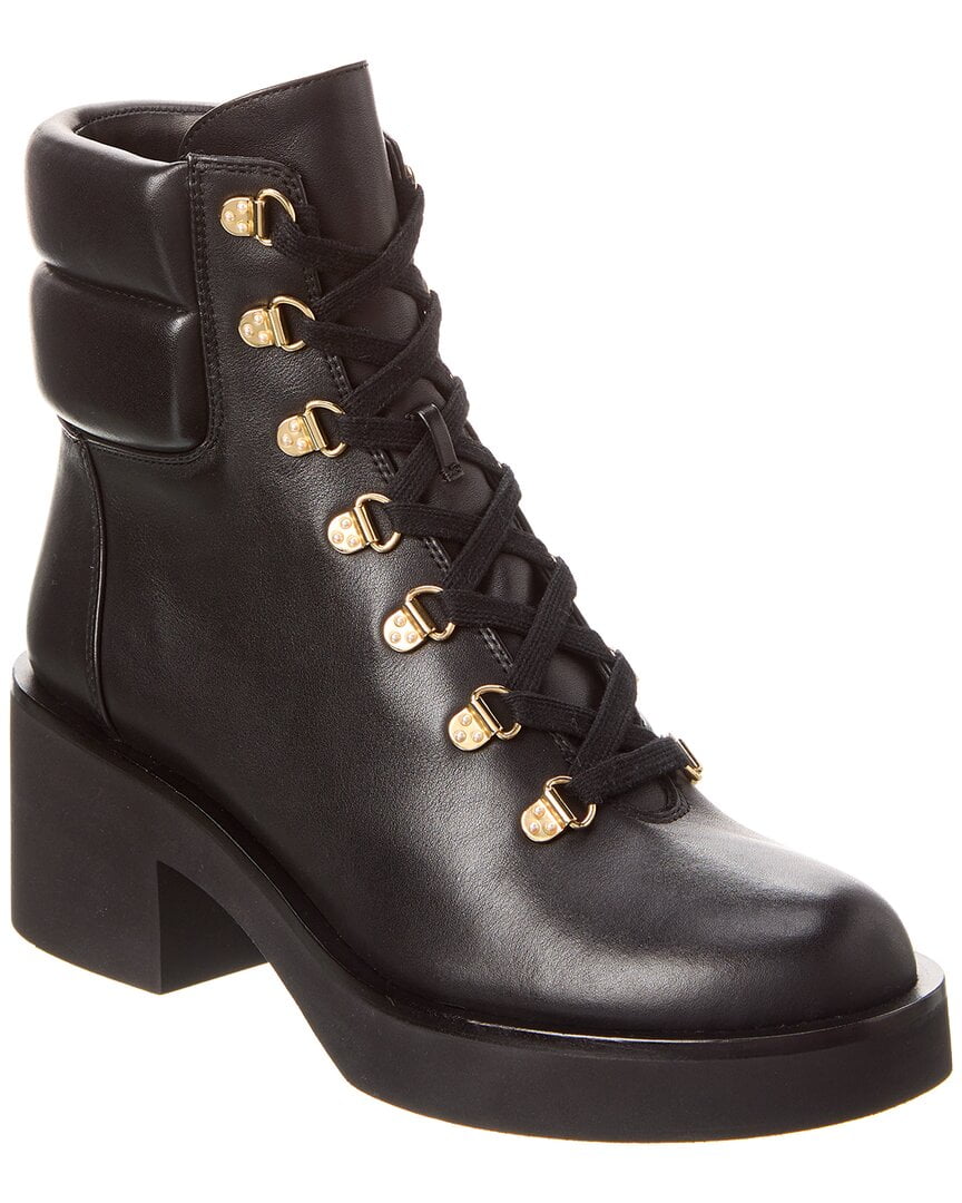 Stuart Weitzman Sussex Leather Hiker Bootie 9 Black Walmart