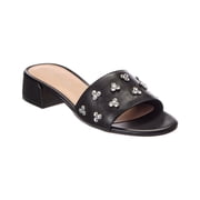 Stuart Weitzman Tammy Block 35 Leather Sandal, 8, Black