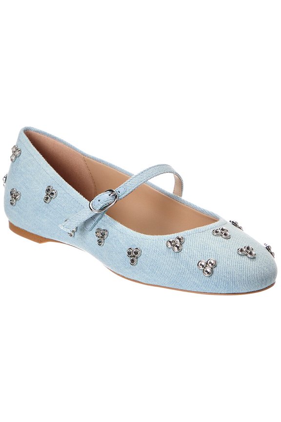 Tammy Denim Mary Jane Ballet Flat, 6, Blue