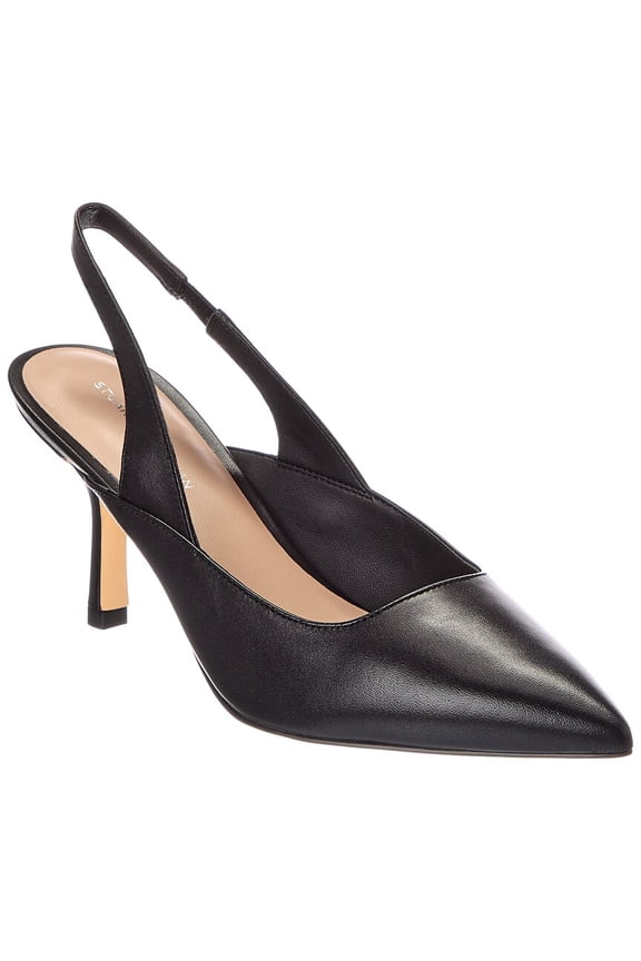 Zuri 75 Leather Slingback Pump, 9.5, Black