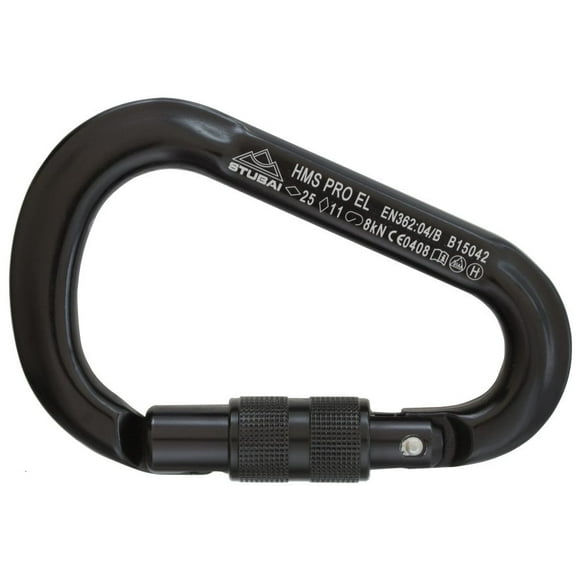 Stubai Stubai Hms Hms Anodized Sg - Black Carabiners