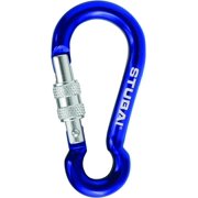 Stubai Shaped Minicarabiner with Screw Gate - Blue Accessory Carabiner