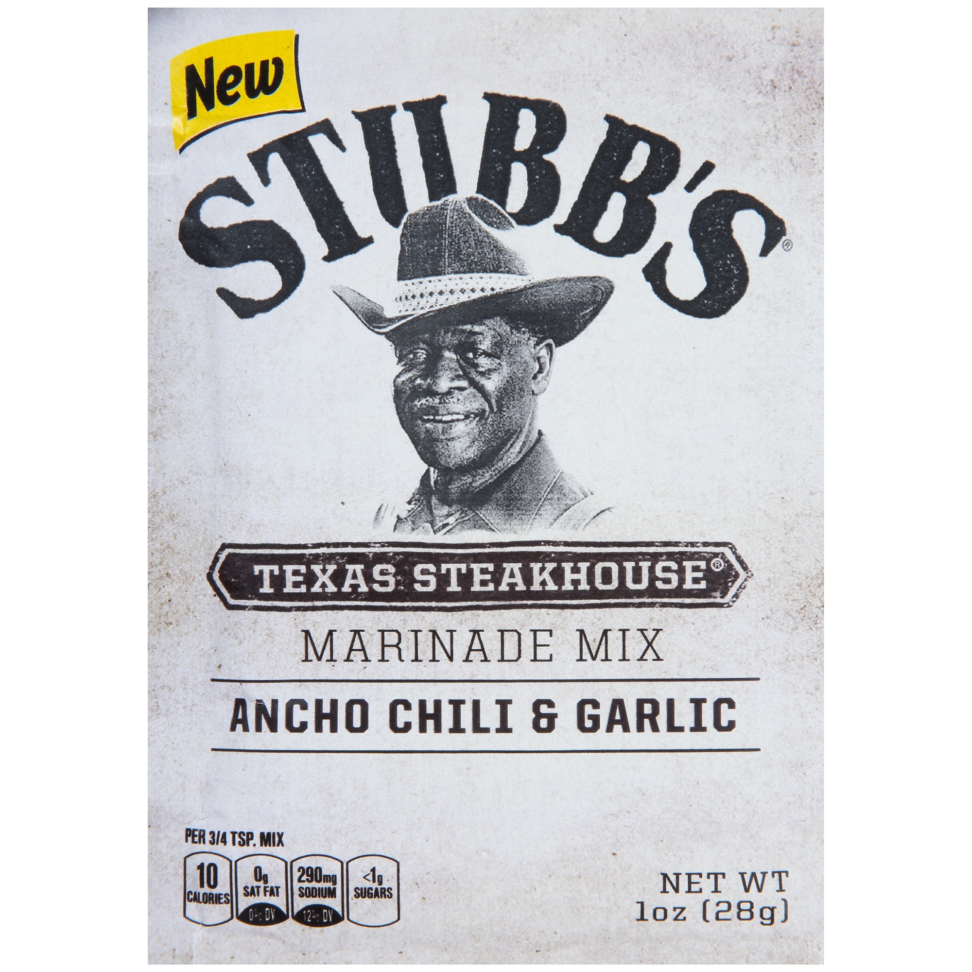 Stubb's Ancho Chili & Garlic Texas Steakhouse Marinade Mix, 1 oz