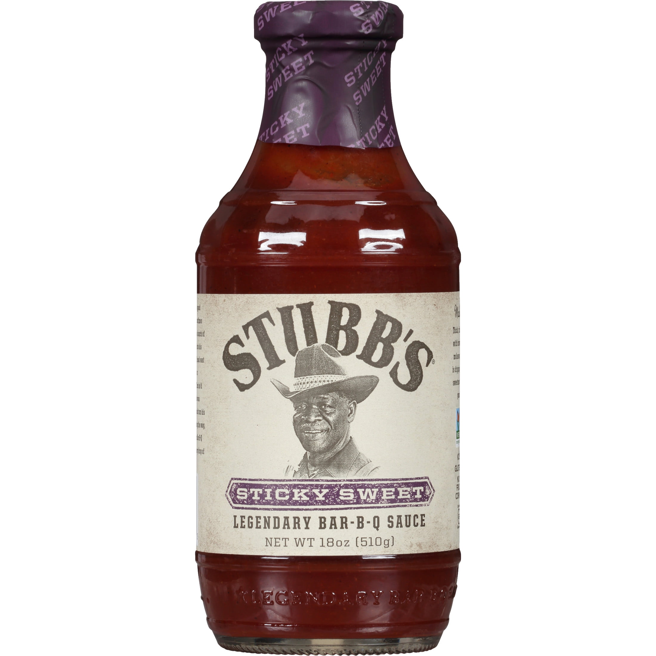 Stubb's Gluten Free Sticky Sweet Barbecue Sauce, 18 oz Bottle