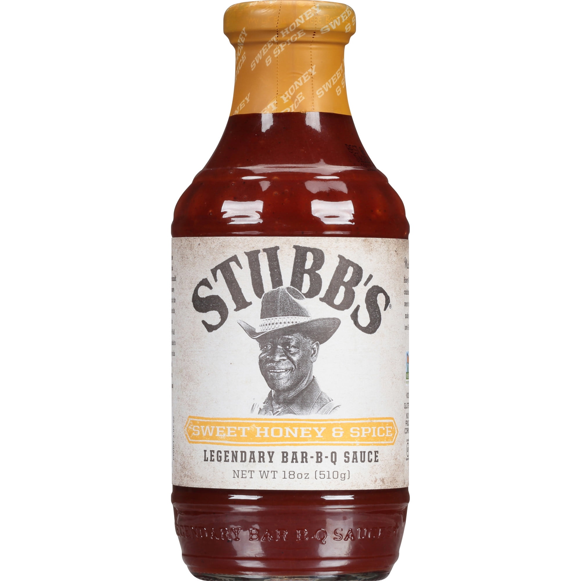 Stubb's Gluten Free Sweet Honey & Spice Legendary Bar B Q Sauce, 18 oz Bottle