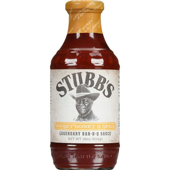 Stubb's Gluten Free Sweet Honey & Spice Legendary Bar B Q Sauce, 18 oz Bottle
