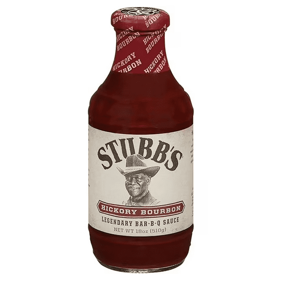 Stubb's Hickory Bourbon BBQ Sauce, 18 oz (Pack of 4)