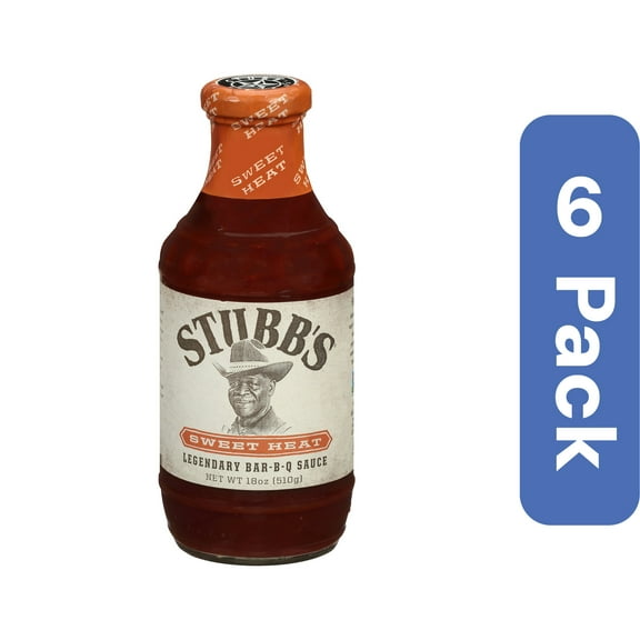 Stubb's Sweet Heat Bar-B-Q Sauce, 18 oz (Pack of 6)