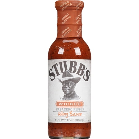Stubb's Gluten Free Wicked Habanero Pepper Wing Sauce, 12.0 oz Bottle