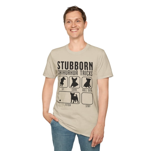 Stubborn Chihuahua Tricks, Gildan Unisex T-Shirt, Graphic Tee, S-3XL