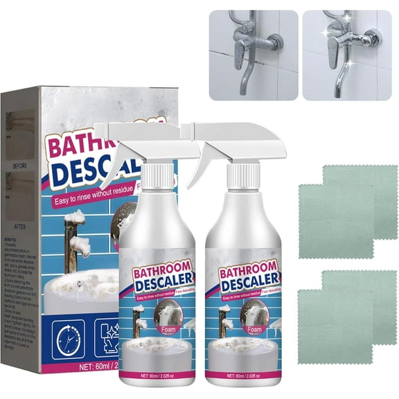 Stubborn Stains Cleaner, 2-Pack Stubborn Stains Cleaner with Foam Action for Tiles, Sinks, and All-Purpose Rinse-Free Cleaning