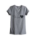 thumbnail image 1 of Stubborn With A Good Heart Women's Fashion Relaxed V-Neck T-Shirt Tee Heather Grey X-Large, 1 of 3