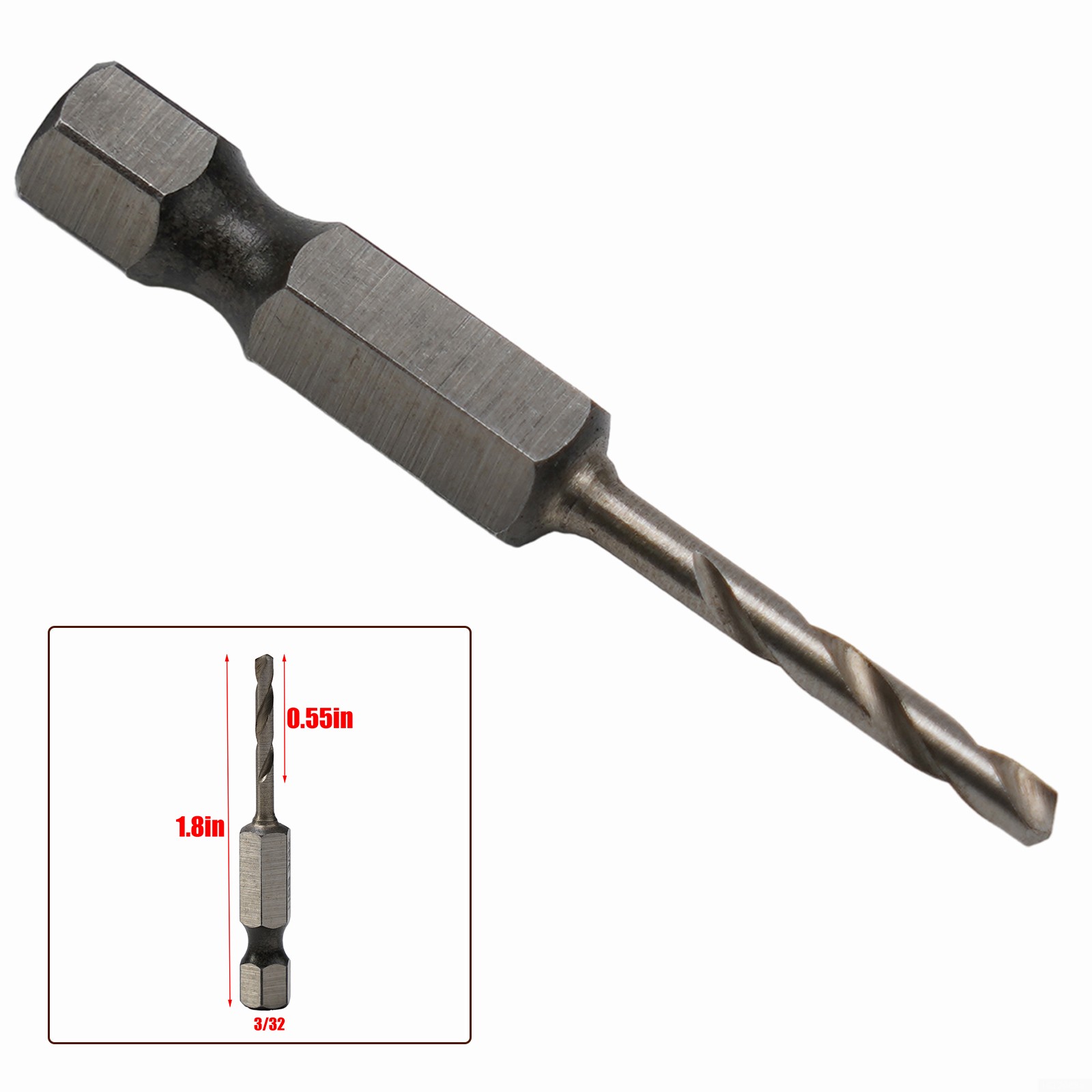 Stubby Drill Bit Set for Metal Quick Change 1/4\" Hex Shank M2 HSS