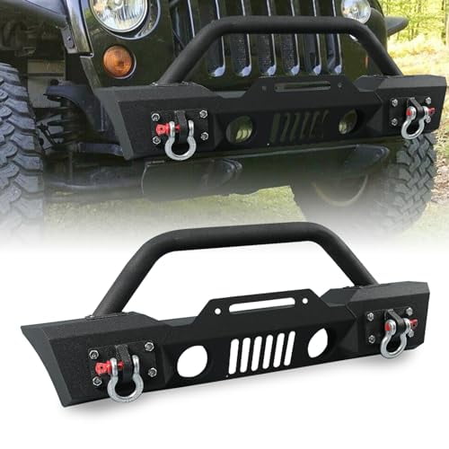 Stubby Front Bumper fit for Jeep Wrangler JK 2007-2018, with Winch ...