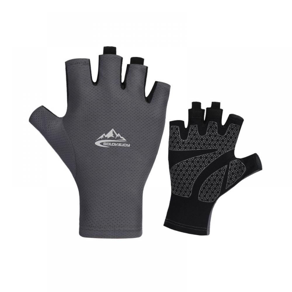 Stubby UV Fishing Gloves Sun Protection Fingerless Glove Men Women UPF 50+  SPF for Kayaking,Paddling,Canoeing,Rowing,Driving 