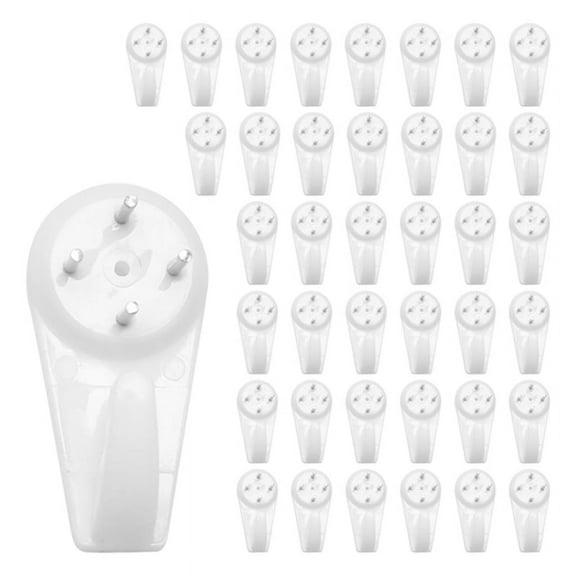 Stucco/Concrete Wall Hooks, No Damage Hook Hanging Kit, No Drilling Required, Set of 40