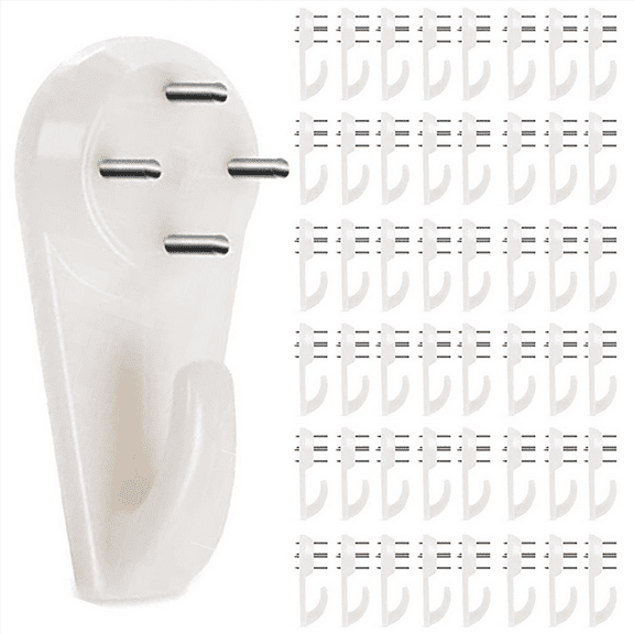 Stucco/Concrete Wall Hooks, No Damage Hook Hanging Kit, Drilling Required, Set of 80
