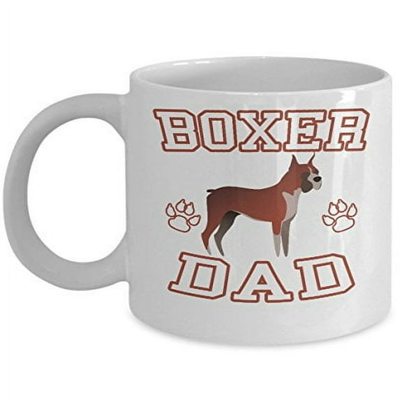 Boxer Dad 11 oz Coffee Mug - Pet Owner Gifts White Ceramic