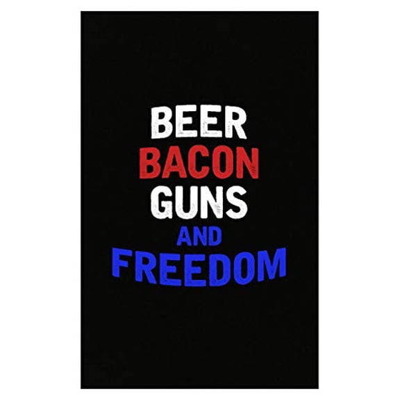 Strength Beer Bacon Guns Poster - Wall Decor for Alcohol Lovers Gift