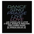 thumbnail image 1 of Stuch Strength Christian - Dance Sing Praise Live Love - Church Worship Faith Spirituality - Poster, 1 of 1