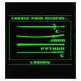 thumbnail image 1 of Computer Tech Poster - Choose Your Weapon Java Python - Wall Decor for Gamers Gift, 1 of 1