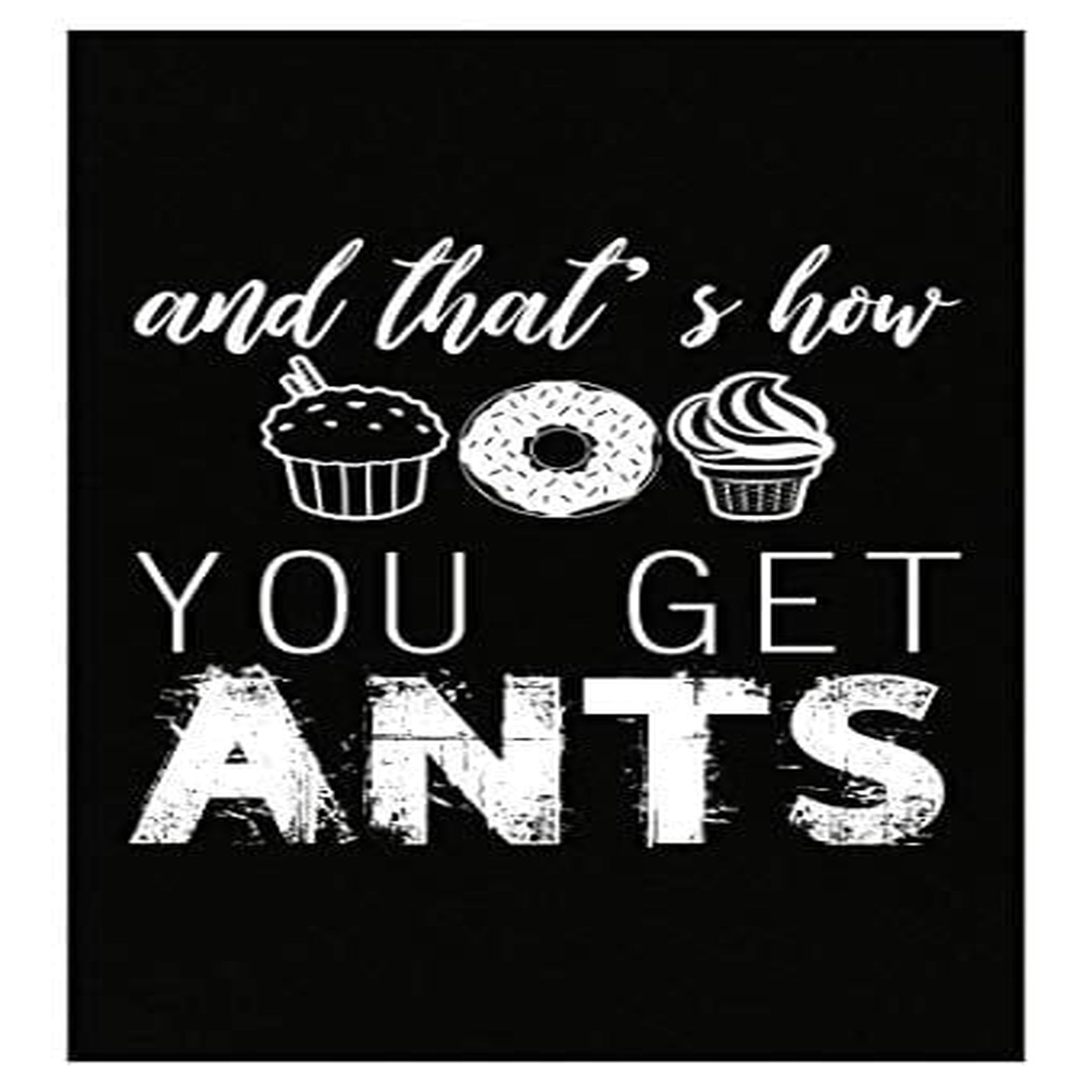Funny Ant Poster - Humorous Insect Swarm Food Decor for Home or Office ...