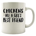 thumbnail image 1 of Funny Chickens 11 oz Coffee Mug - Girl's Best Friend White Ceramic Gift, 1 of 4