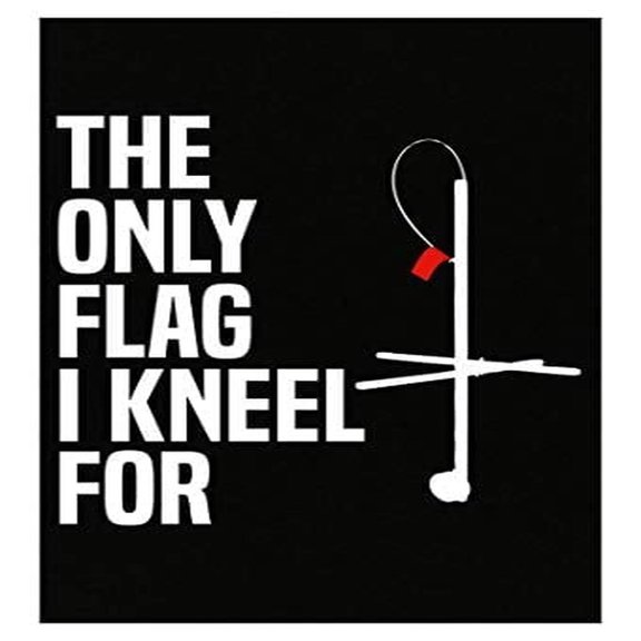 Stuch Strength Funny Ice Fishing - The Only Flag I Kneel For - Winter Fish Lake River Line - Poster