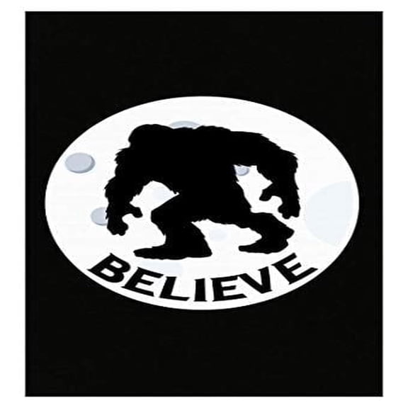 Stuch Strength Funny Moon - Believe Bigfoot - Nighttime Evening Moonlight Humor - Poster