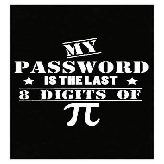 Stuch Strength Funny Pi - My Password is The Last 8 Digits - Math Numbers Ratio Humor - Poster