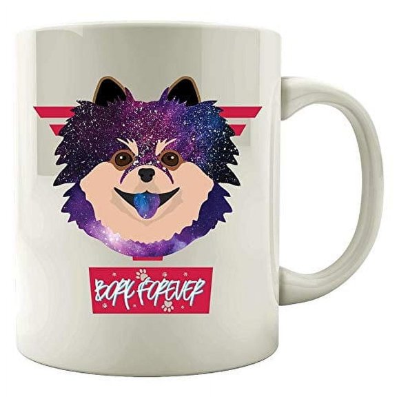 Pomeranian 11 oz Coffee Mug - Funny Domestic Dog Breed Humor White Ceramic Gift