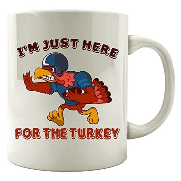 Funny Thanksgiving Turkey 11 oz Coffee Mug - Holiday Humor White Ceramic Gift