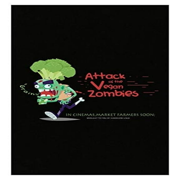 Stuch Strength Funny Zombie - Attack of The Vegan Zombies - Undead - Broccoli Humor - Poster