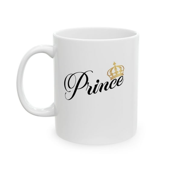 Prince 11 oz Coffee Mug - Crown Throne Leader Humor White Ceramic Gift