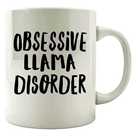 Funny Alpaca 11 oz Coffee Mug - Stuch Strength Obsessive Llama Disorder White Ceramic Gift