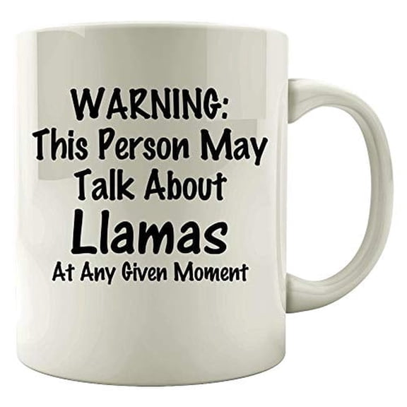 Strength Warning 11 oz Coffee Mug - Talk About Llamas White Ceramic Gift