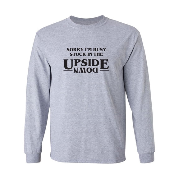Stuck In The Upside Down Adult Long Sleeve T-shirt