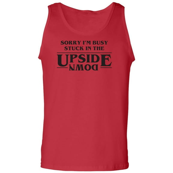 Stuck In The Upside Down Adult Tank Top