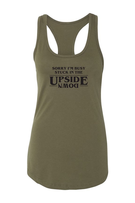 Stuck In The Upside Down Racerback Tank